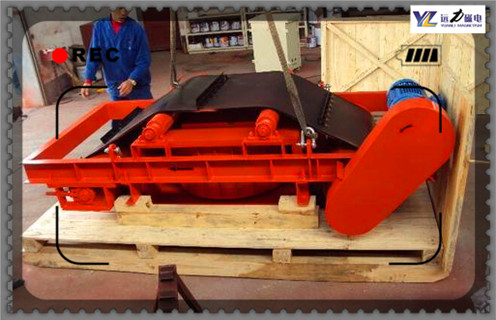 自卸式電磁除鐵器，懸掛自卸式電磁除鐵器生產廠_懸掛自卸式電磁除鐵器生產廠廠家配件_型號及工作視頻